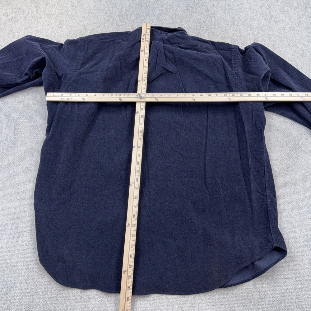 Vintage Ralph Lauren Shirt Men XL Navy Blue Corduroy Button Up Blaire Red Pony - Picture 6 of 10